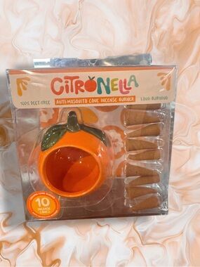 Citron Orange and Green Citronella Anti-Mosquito Cone Incense Kit